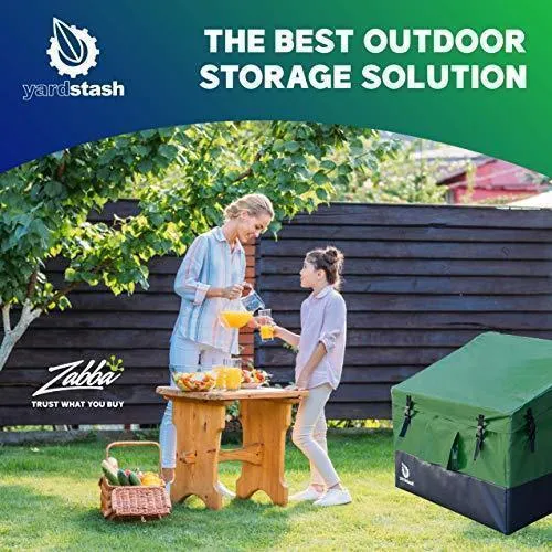 YardStash YSSB02 Outdoor Storage Deck Box, Medium, Green