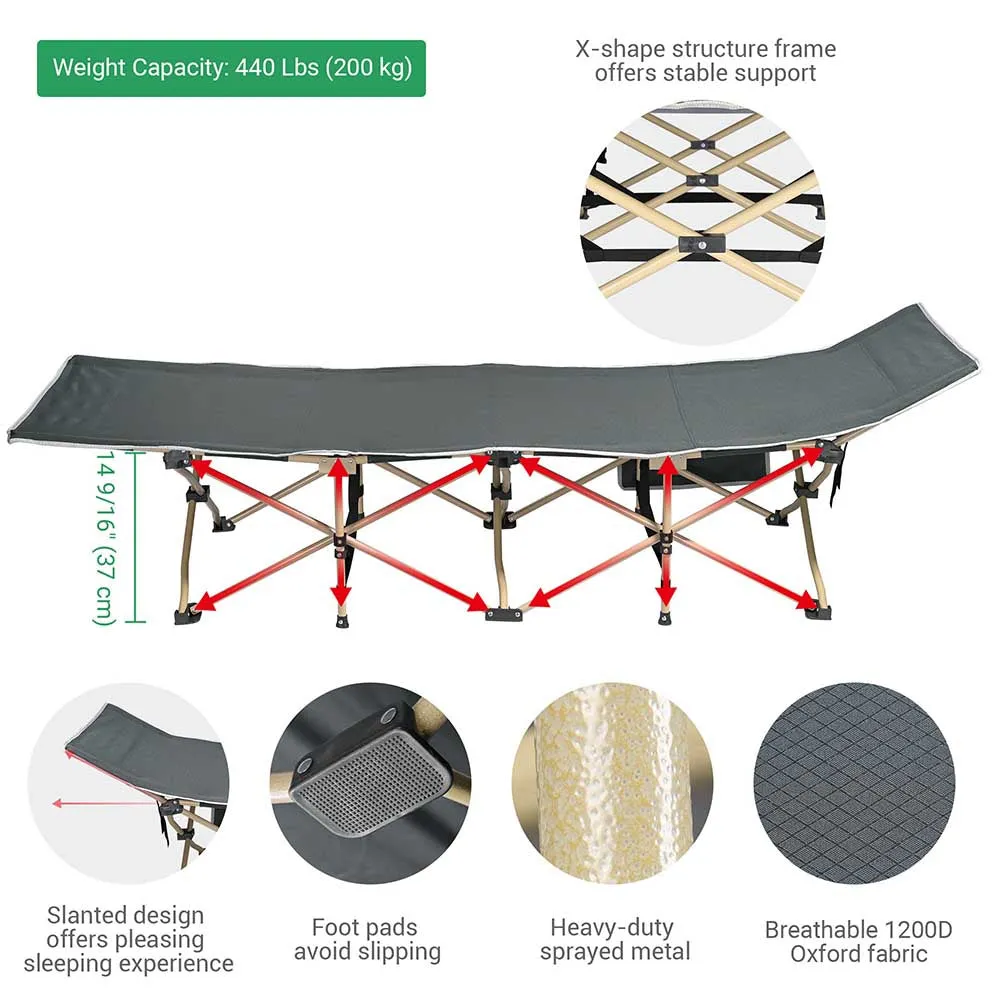 Yescom Folding Camping Cot Travel Sleeping Bed