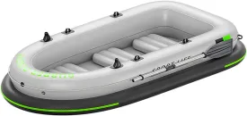 YUEWO Inflatable Boat for Adults, Inflatable Dinghy, Fishing Inflatable Kayak, Heavy Duty Inflatable Canoe River Inflatable Raft Lake, Air Blow Up Boat with 2 Paddle (9.84'/4 Person)
