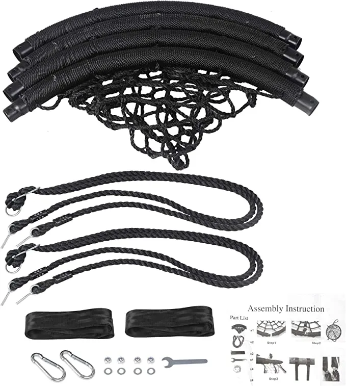 ZENY™ 48'' Kids Web Tree Swing Spide Net Swing with Adjustable Rope