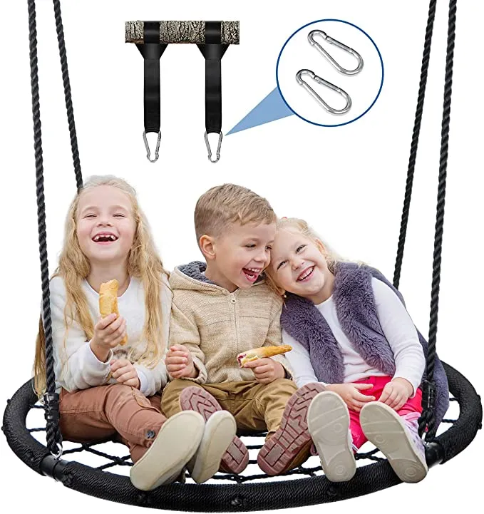ZENY™ 48'' Kids Web Tree Swing Spide Net Swing with Adjustable Rope